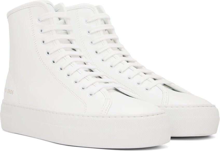 Common Projects White Tournament Super High Sneakers - Picture 2