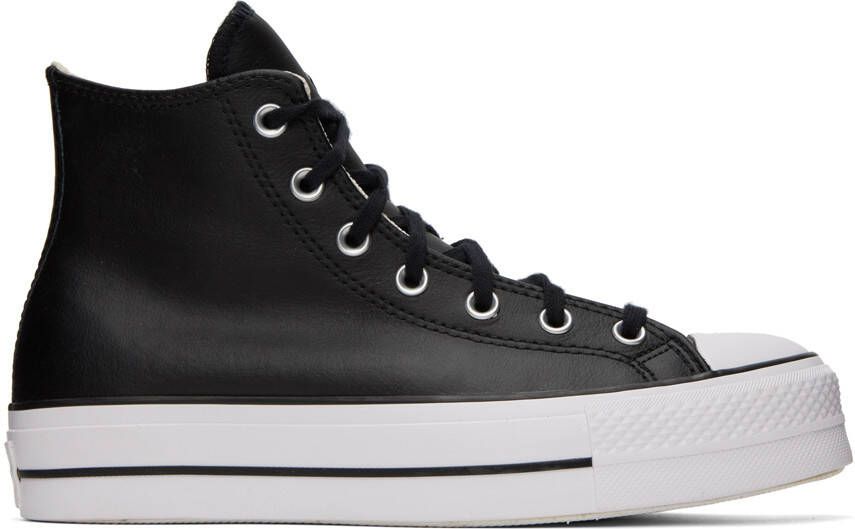 Converse Black Leather Chuck Taylor All Star Lift High Sneakers