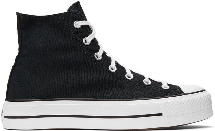 Converse Black & White Chuck Taylor All Star Platform Hi Sneakers