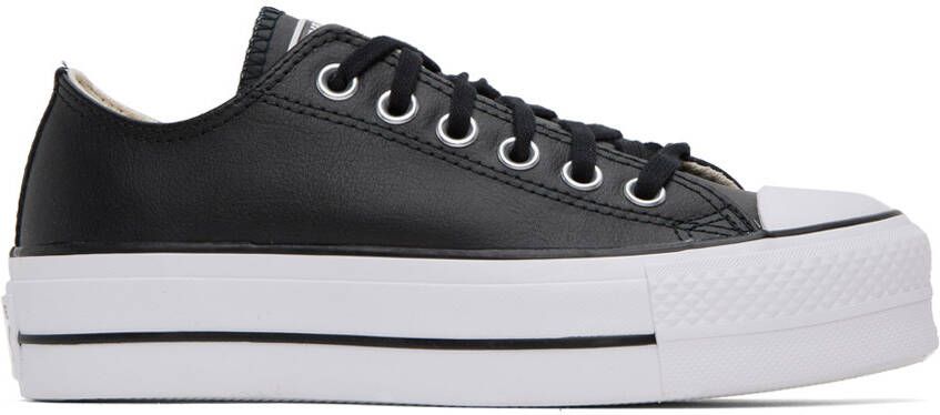 Converse Black Leather Chuck Taylor All Start Lift Low Sneakers