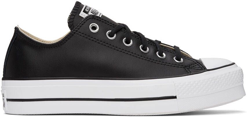 Converse Black Leather Chuck Taylor All Start Lift Low Sneakers