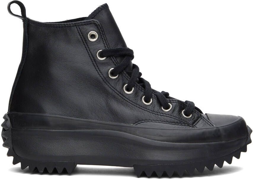 Converse Black Leather Run Star Hike High Sneakers