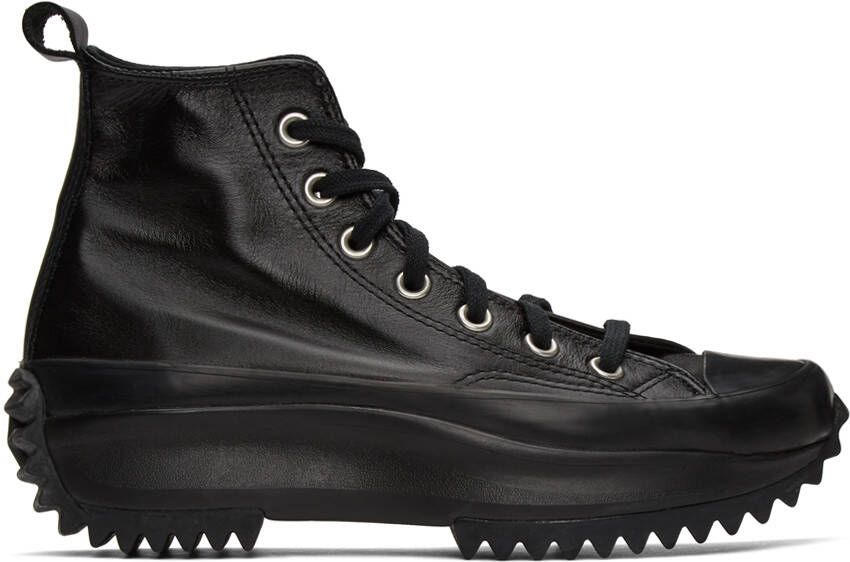 Converse Black Leather Run Star Hike Hi Sneakers