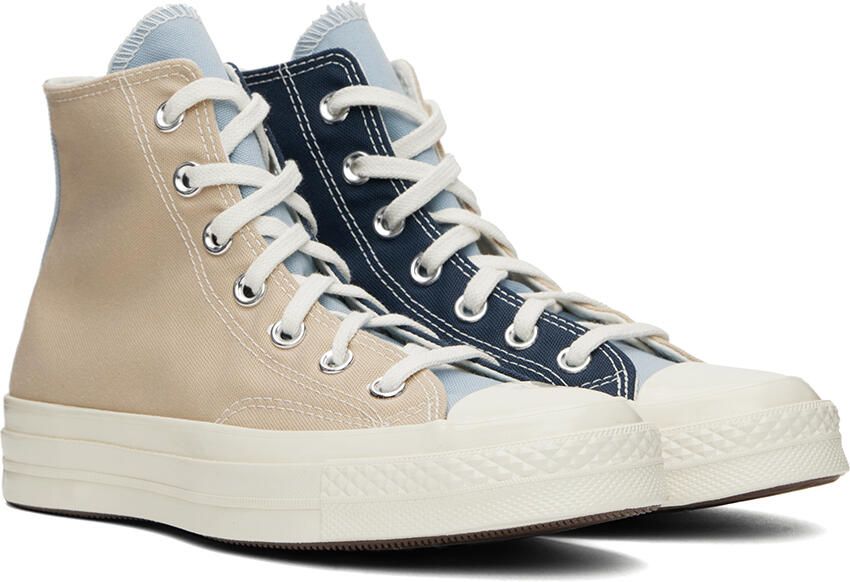 Converse Beige & Navy Chuck 70 Tri-Panel Sneakers - Picture 2