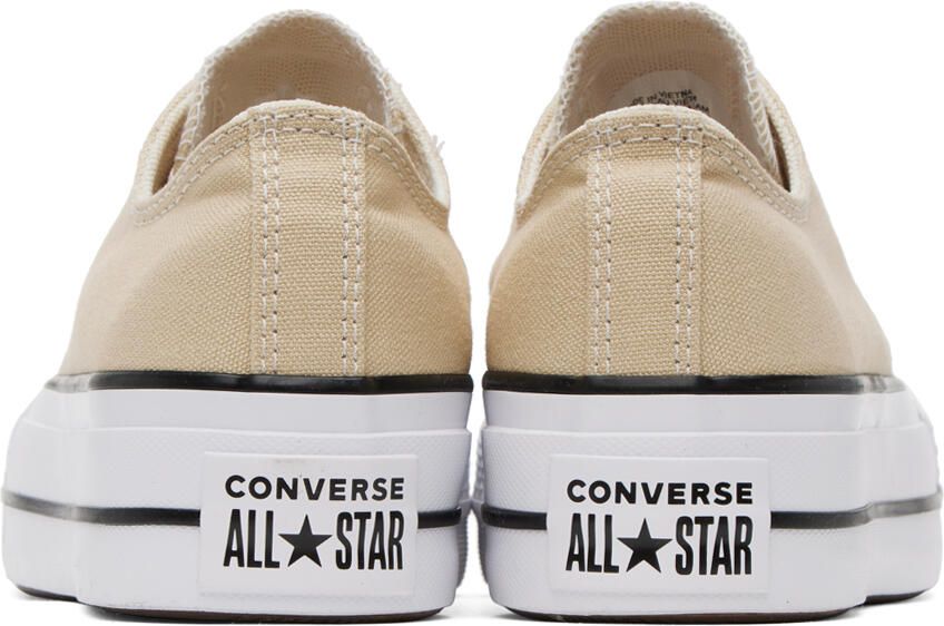 Converse Beige Chuck Taylor All Star Lift Platform Sneakers