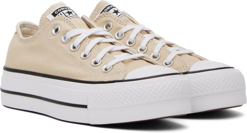 Converse Beige Chuck Taylor All Star Lift Platform Sneakers - Picture 2