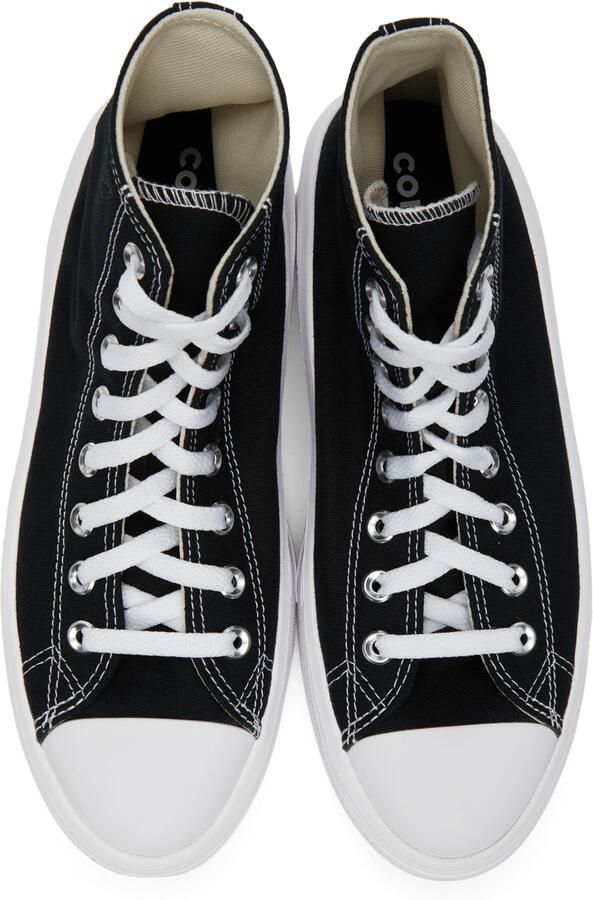 Converse Black & White Chuck Taylor All Star Move High Sneakers - Picture 3