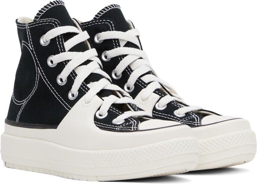 Converse Black Chuck Taylor All Star Construct High Top Sneakers - Picture 2