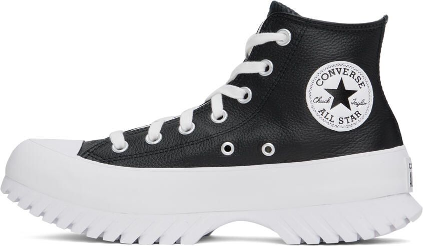 Converse Black Leather Chuck Taylor All Star Lugged 2.0 Sneakers - Picture 4