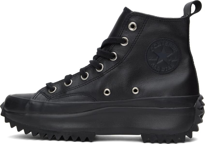 Converse Black Leather Run Star Hike High Sneakers - Picture 4