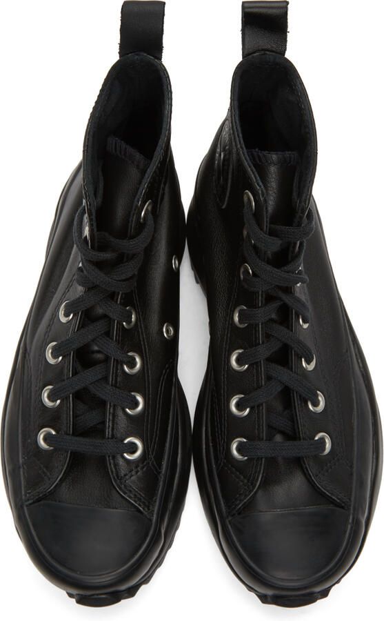 Converse Black Leather Run Star Hike High Sneakers - Picture 5