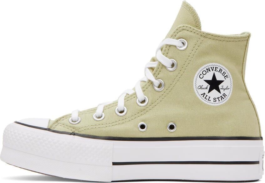 Converse Khaki CTAS Lift Hi Platform Sneakers - Picture 3