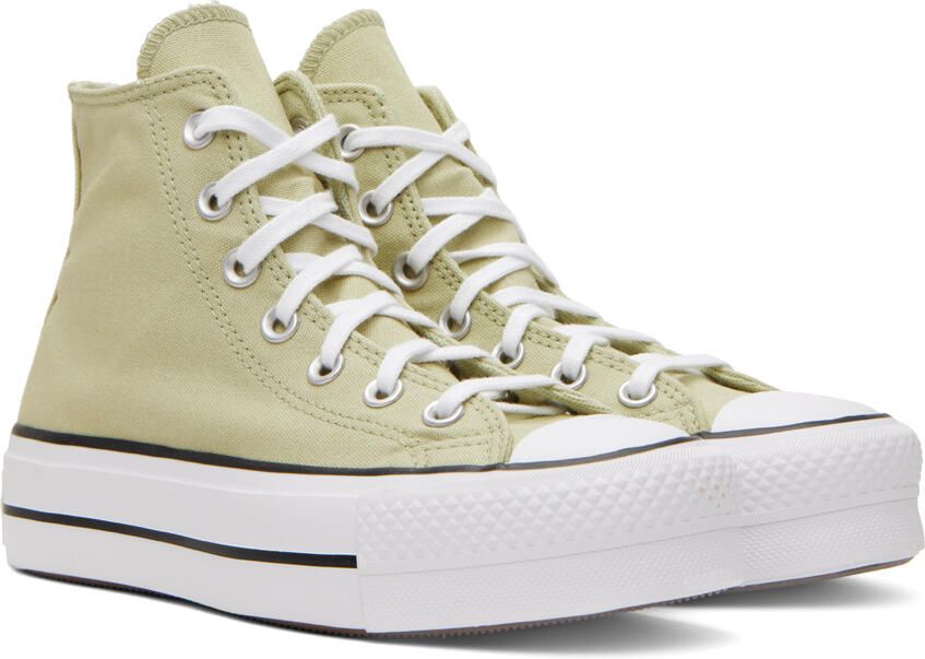 Converse Khaki CTAS Lift Hi Platform Sneakers - Picture 2