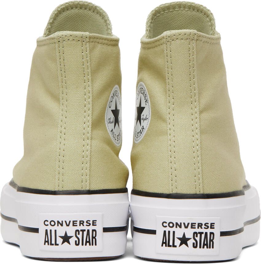 Converse Khaki CTAS Lift Hi Platform Sneakers
