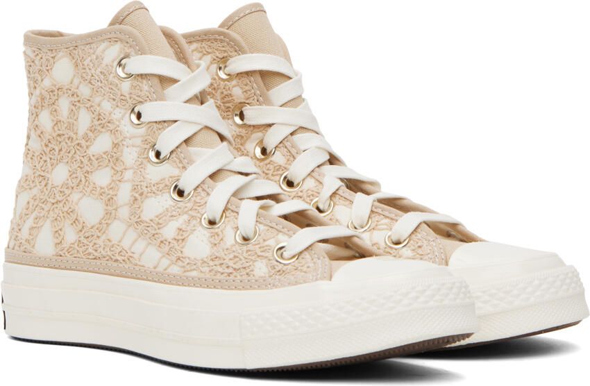 Converse Off-White & Beige Chuck 70 Hi Sneakers - Picture 2