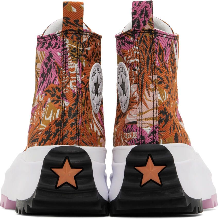 Converse Pink & Orange Run Star Hike Tropical Florals Sneakers - Picture 2