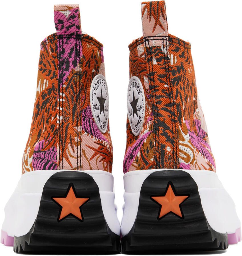 Converse Pink & Orange Run Star Hike Tropical Florals Sneakers