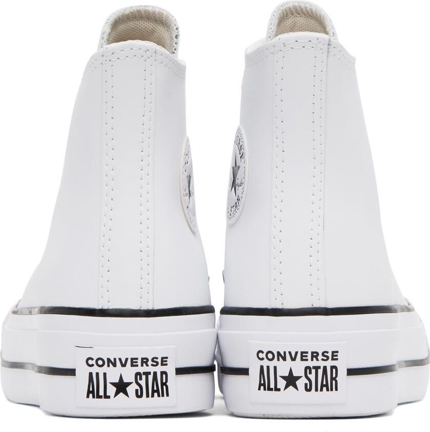 Converse White Leather Chuck Taylor All Star Lift High Sneakers