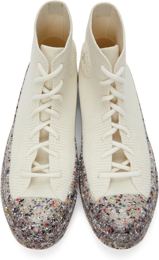 Converse White Renew Chuck 70 Knit High Top Sneakers