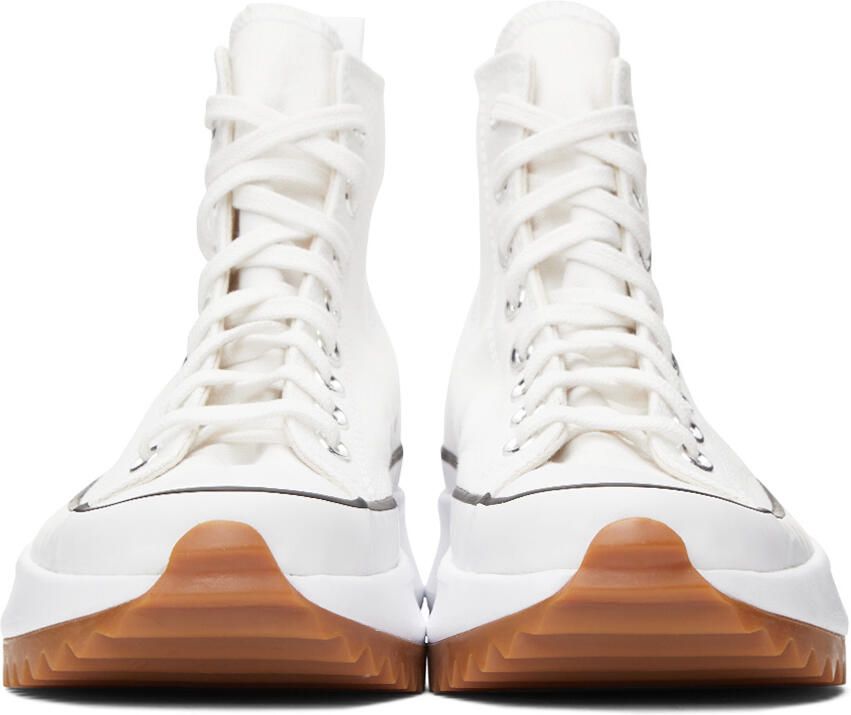 Converse White Run Star Hike Hi Sneakers - Picture 2