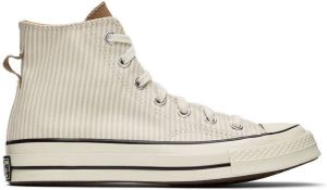 Converse Off-White & Beige Chuck 70 High-Top Sneakers
