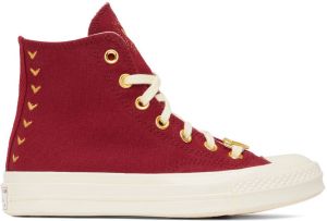 Converse Red Chuck 70 Hearts Sneakers