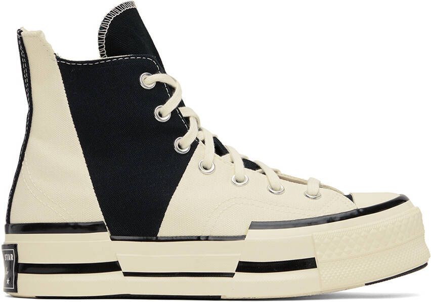 Converse White & Black Chuck 70 Plus Sneakers