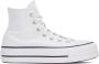 Converse White Leather Chuck Taylor All Star Platform Low Sneakers - Thumbnail 1