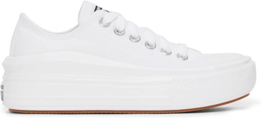 Converse White Chuck Taylor All Star Move Ox Sneakers - Picture 4