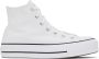 Converse White Leather Chuck Taylor All Star Platform Low Sneakers - Thumbnail 8