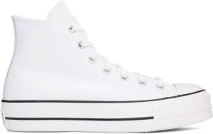 Converse White Leather Chuck Taylor All Star Lift High Sneakers
