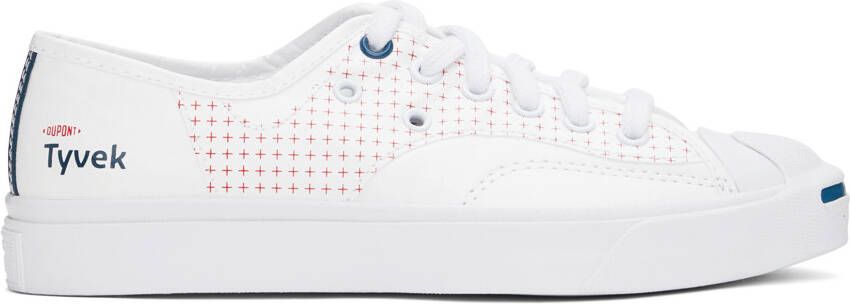 Converse White Tyvek Jack Purcell Rally Low Sneakers
