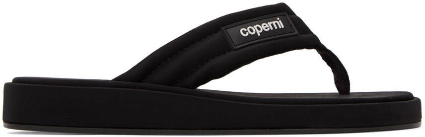 Coperni Black Quilted Flip Flops