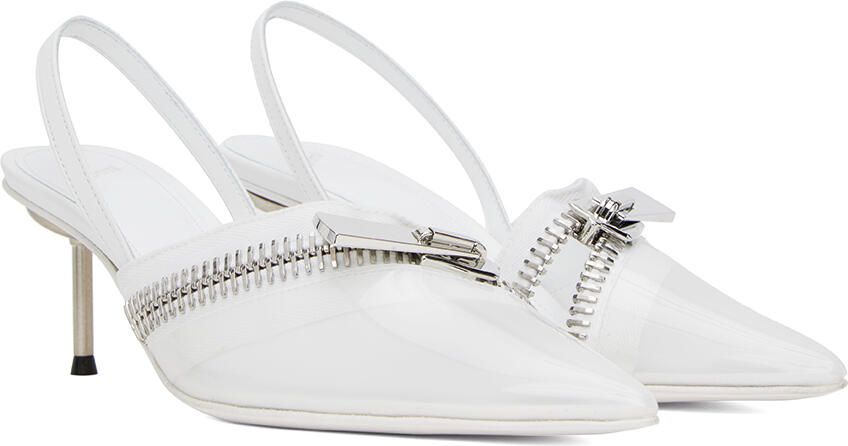 Coperni White Clear Zip Heels - Picture 2