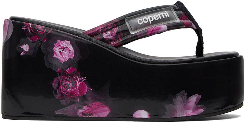 Coperni Pink & Black Holographic Sandals