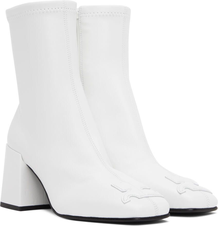 Courrèges White Vinyl Iconic AC Boots