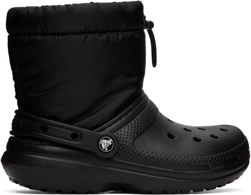 Crocs Black Classic Lined Neo Puff Boots