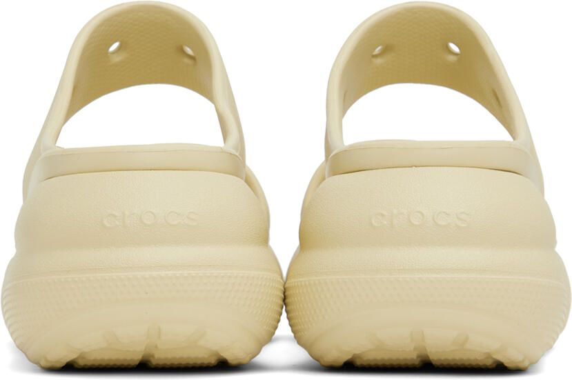 Crocs Beige Classic Crush Platform Sandals