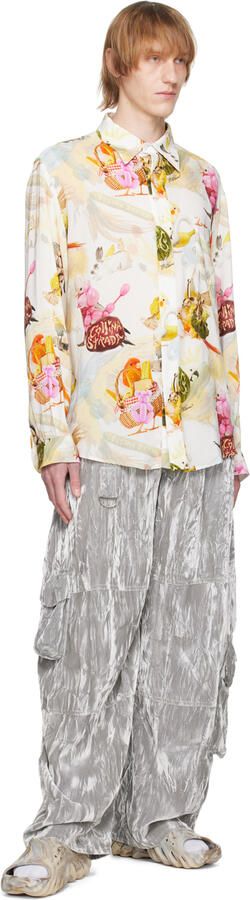 Crocs Beige Echo Marbled Slides - Picture 5