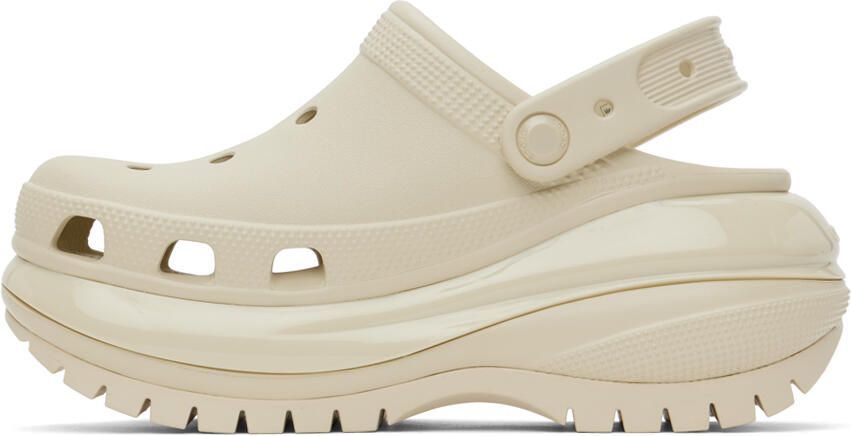 Crocs Beige Mega Crush Clogs - Picture 5