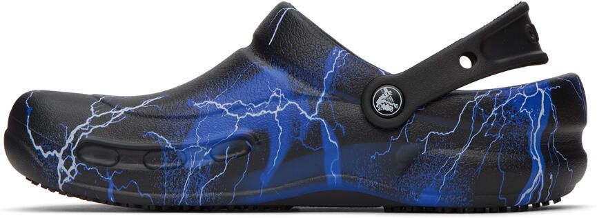 Crocs Black & Blue Bistro Graphic Clogs - Picture 4