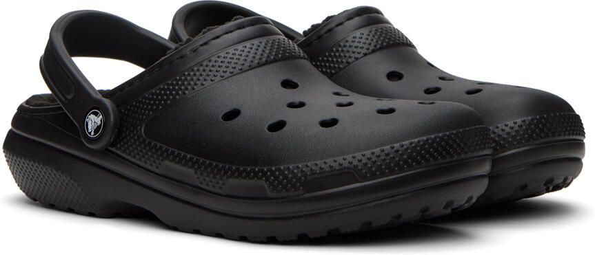 Crocs Black Classic Lined Clogs - Picture 2
