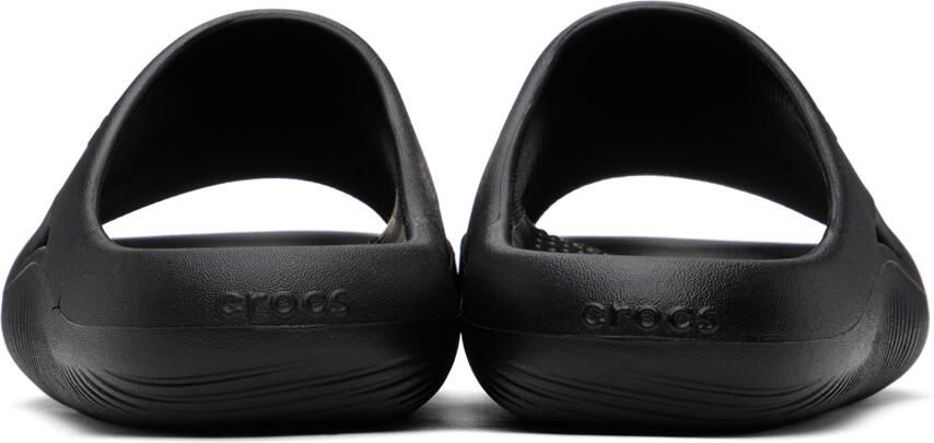 Crocs Black Mellow Recovery Slides - Picture 4
