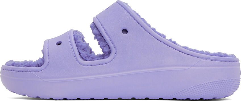 Crocs Blue Classic Cozzzy Sandals - Picture 3