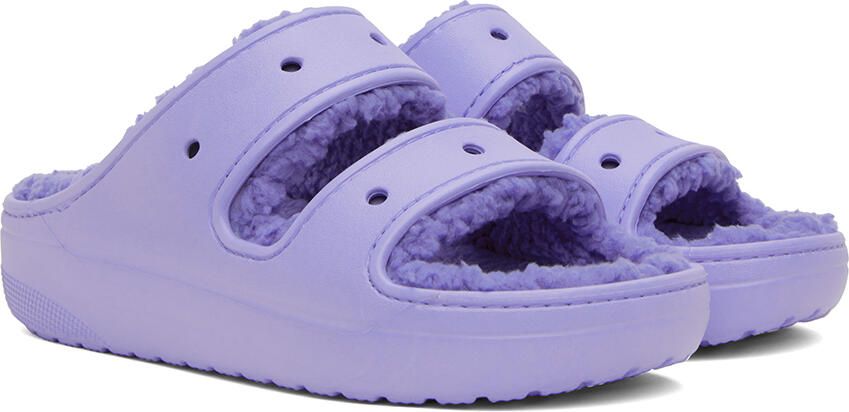 Crocs Blue Classic Cozzzy Sandals - Picture 2