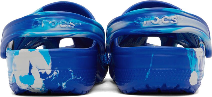 Crocs Blue Classic Marbled Clogs