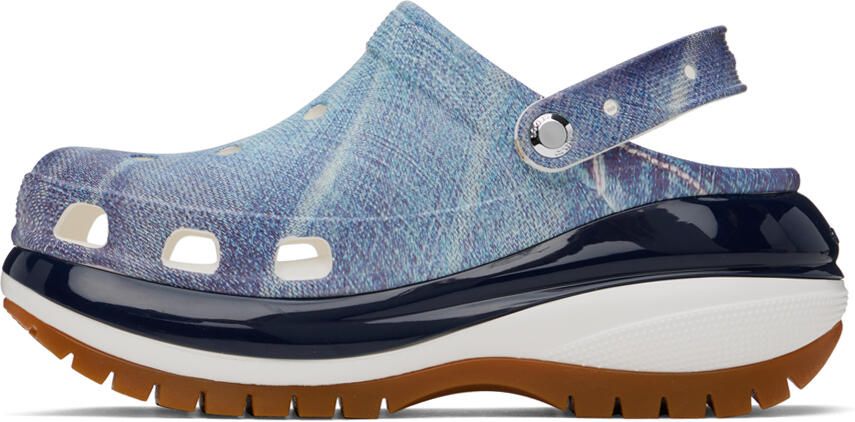 Crocs Blue Mega Crush Clogs - Picture 3