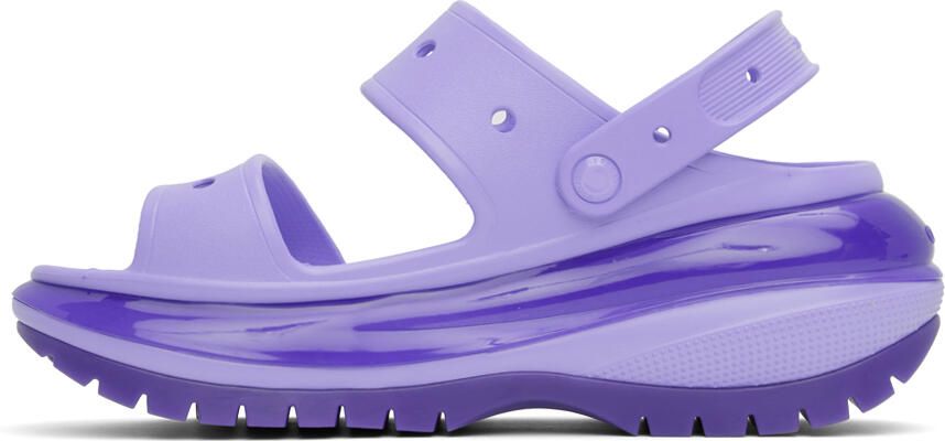 Crocs Blue Mega Crush Sandals - Picture 3