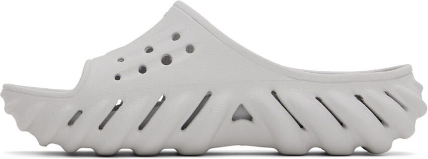 Crocs Gray Echo Slides - Picture 6