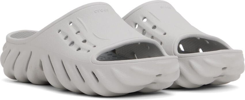 Crocs Gray Echo Slides - Picture 2